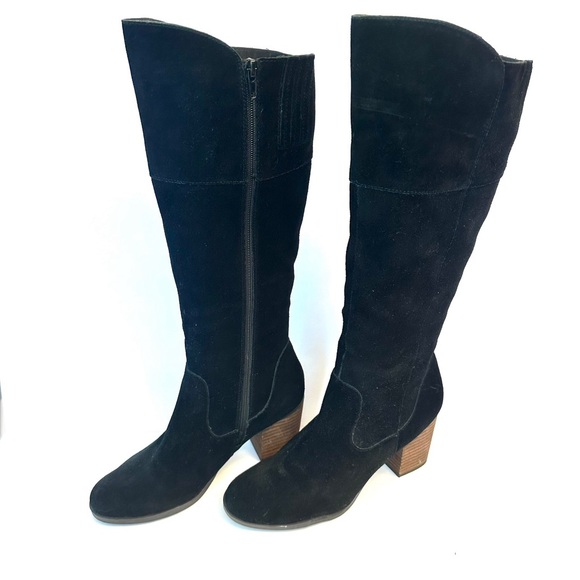 Crown Vintage black suede tall Unicorn boots, size 8.5 - Picture 1 of 8